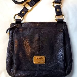 Fossil leather handbag